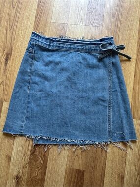 PacSun Denim Wrap Mini Skirt